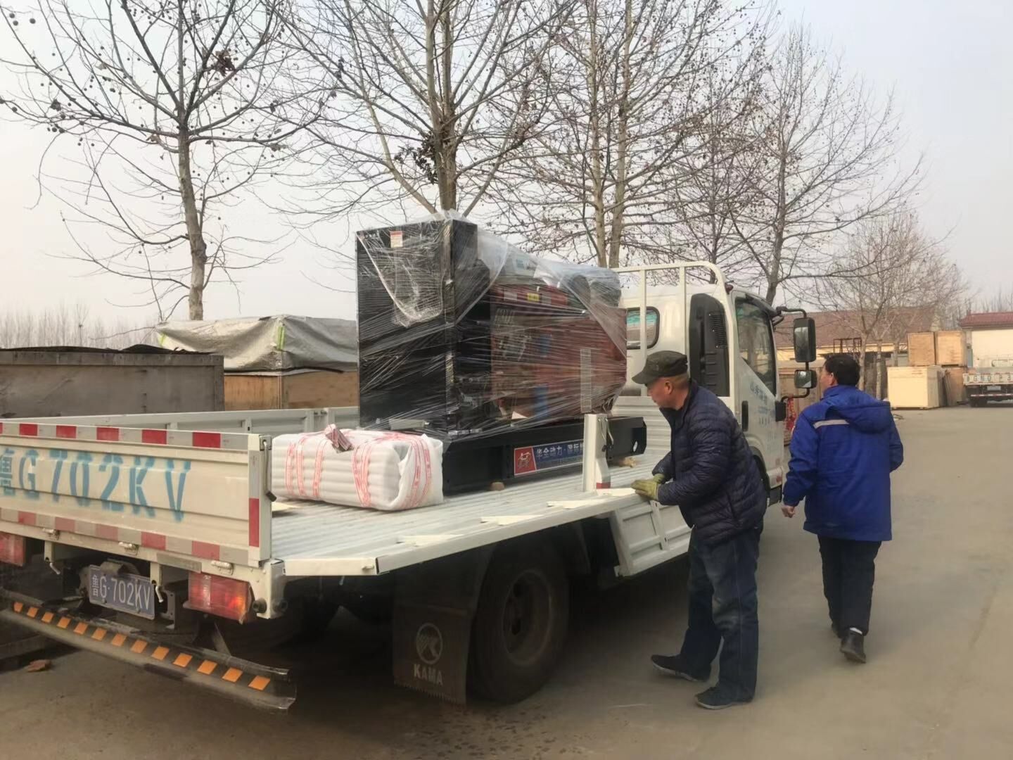 山東省趙先生從華全動力采購的80kw自動化柴油發電機組已于1月8日成功發往目的地